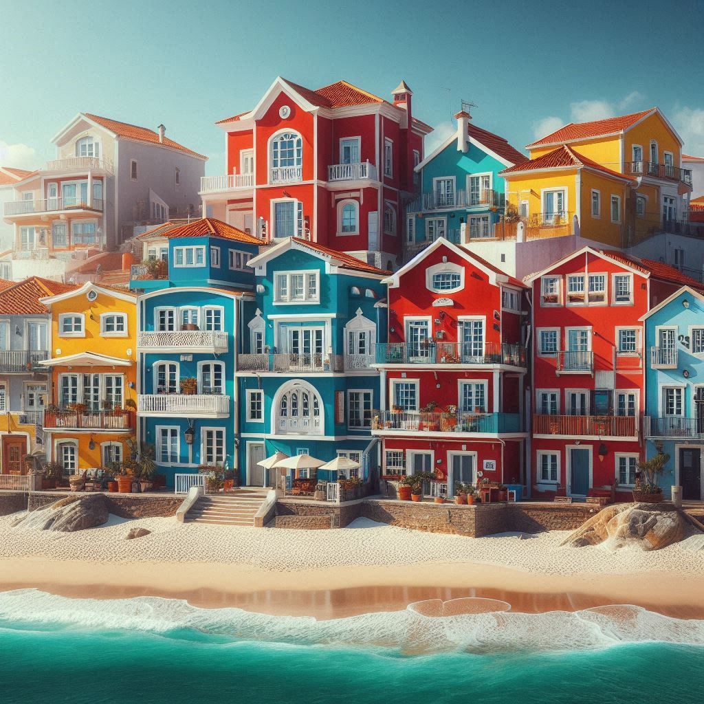 Casas coloridas em Portugal