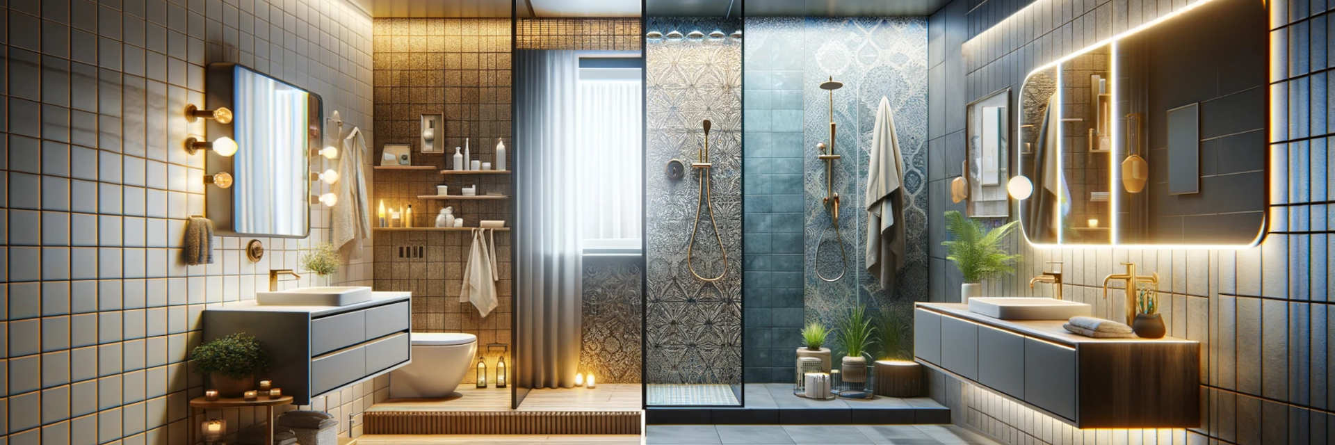 Uma cena de transformação elegante e moderna na casa de banho