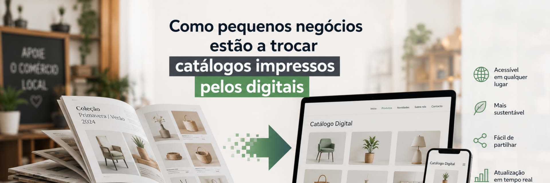 trocar catálogos impressos pelos digitais