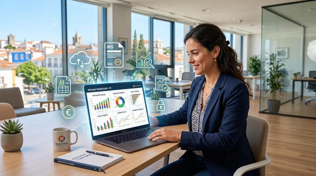 Contabilidade digital e gestão financeira moderna através de software na cloud