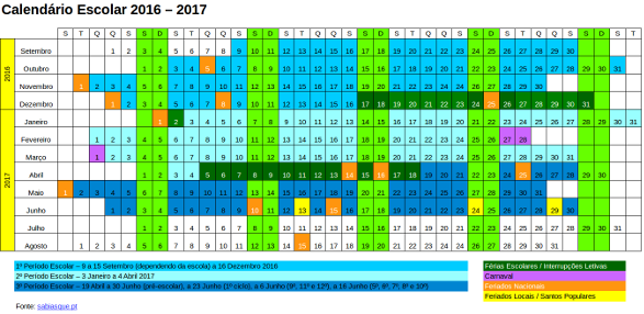 Calendario Escolar 2016 - 2017