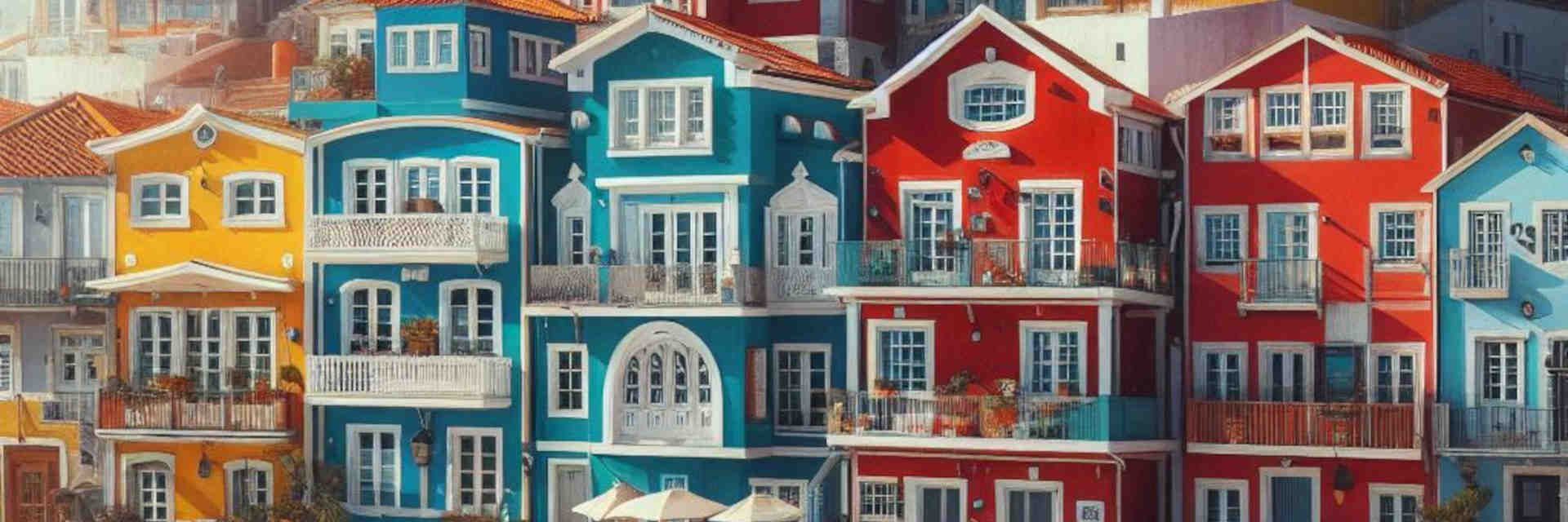 Casas coloridas em Portugal